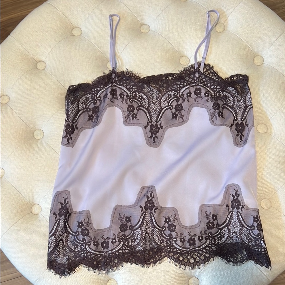 Lavendar Lace Trim Camisole Top